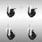 Service Caster 4 Inch 316SS Soft Rubber Swivel 1/2 Inch Threaded Stem Caster Lock Brake SCC, 2PK SCC-SS316TSTTL20S414-SRS-121315-2-S2 - alternate 1